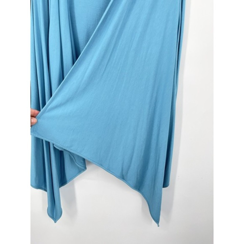 J Jill Wearever Collection Blue Waterfall Cardigan Petite - Picture 3 of 6